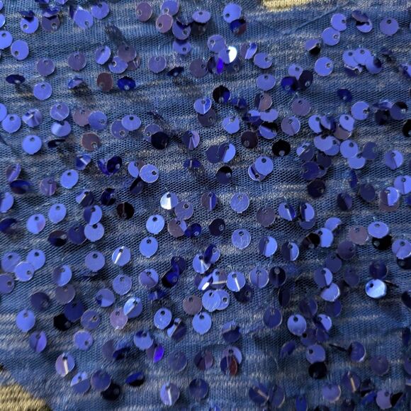 Speechless Blue Heart Sequin Sleeve Top, Girls Large - Picture 4 of 8